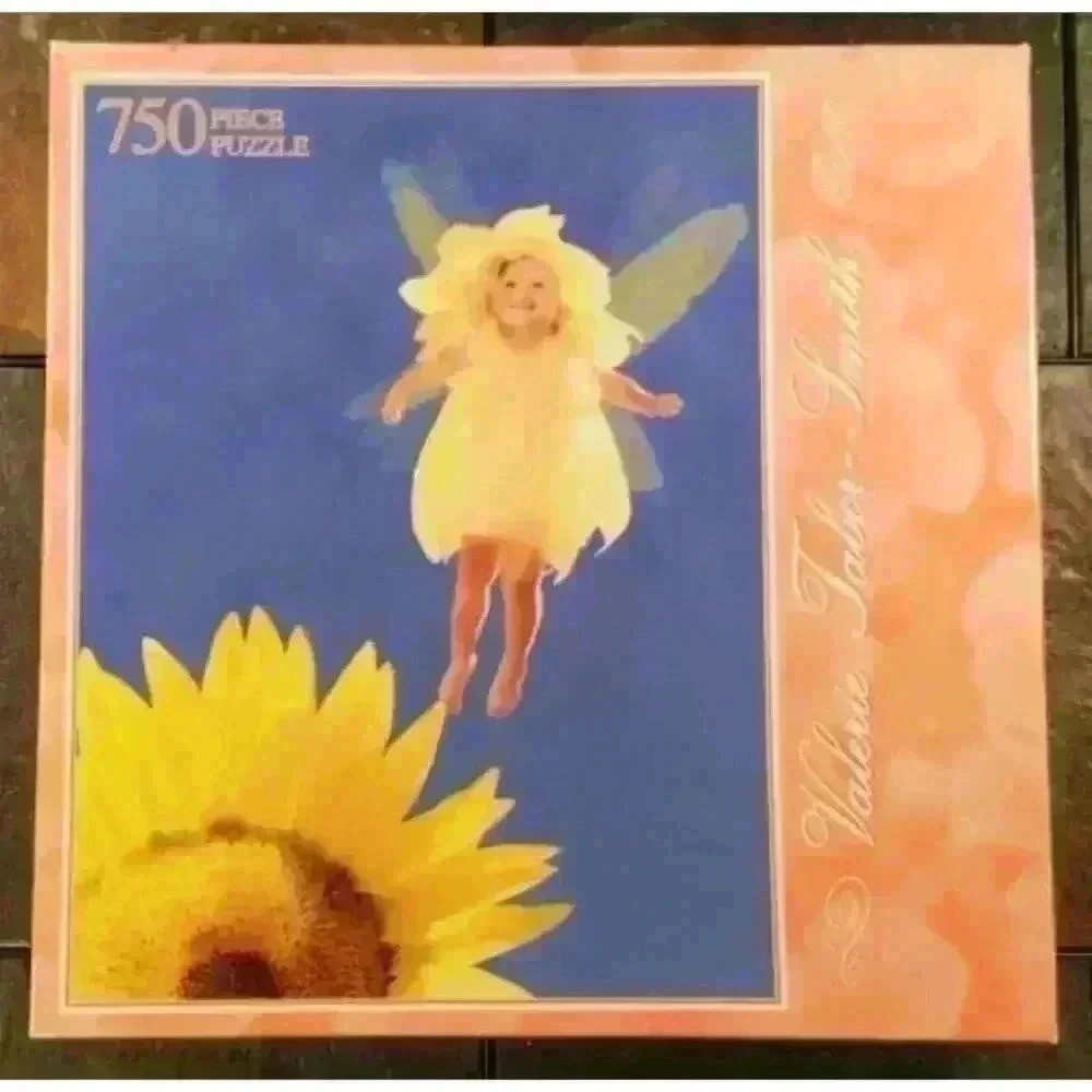 Jigsaw Puzzle Sunflower Fairy 750 Piece Valerie TaborSmith Milton Bradley SEALED